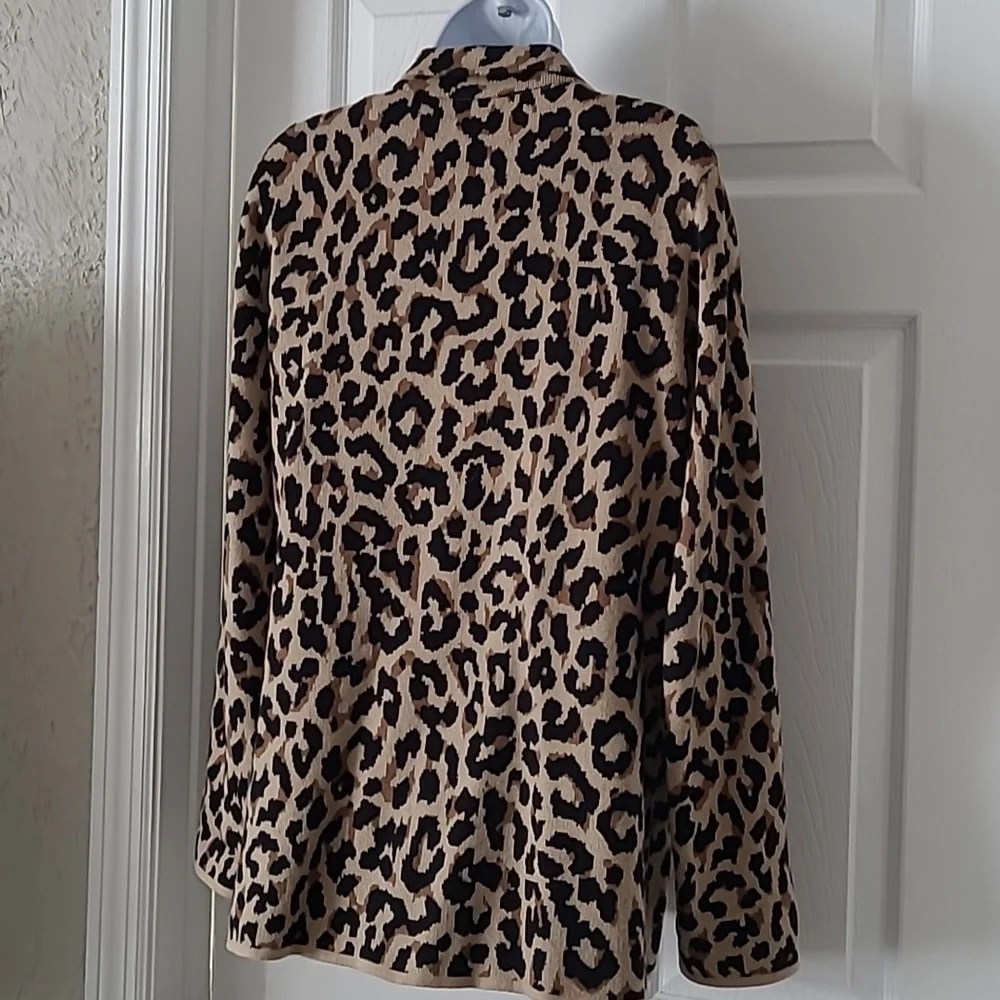 J. Crew Factory Schoolboy Sweater Blazer Animal Print Medium - Picture 5 of 11
